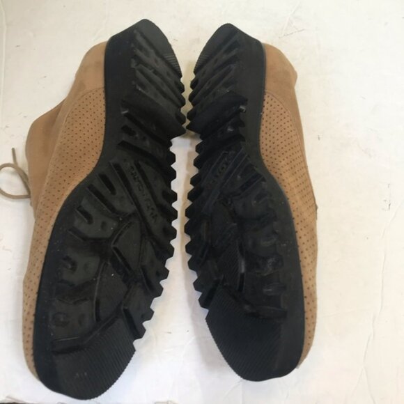 Ron White Oxford Laces Shoe Slide Suede Leather Tan Vibram Sneaker Platform 9.5 - Picture 12 of 14